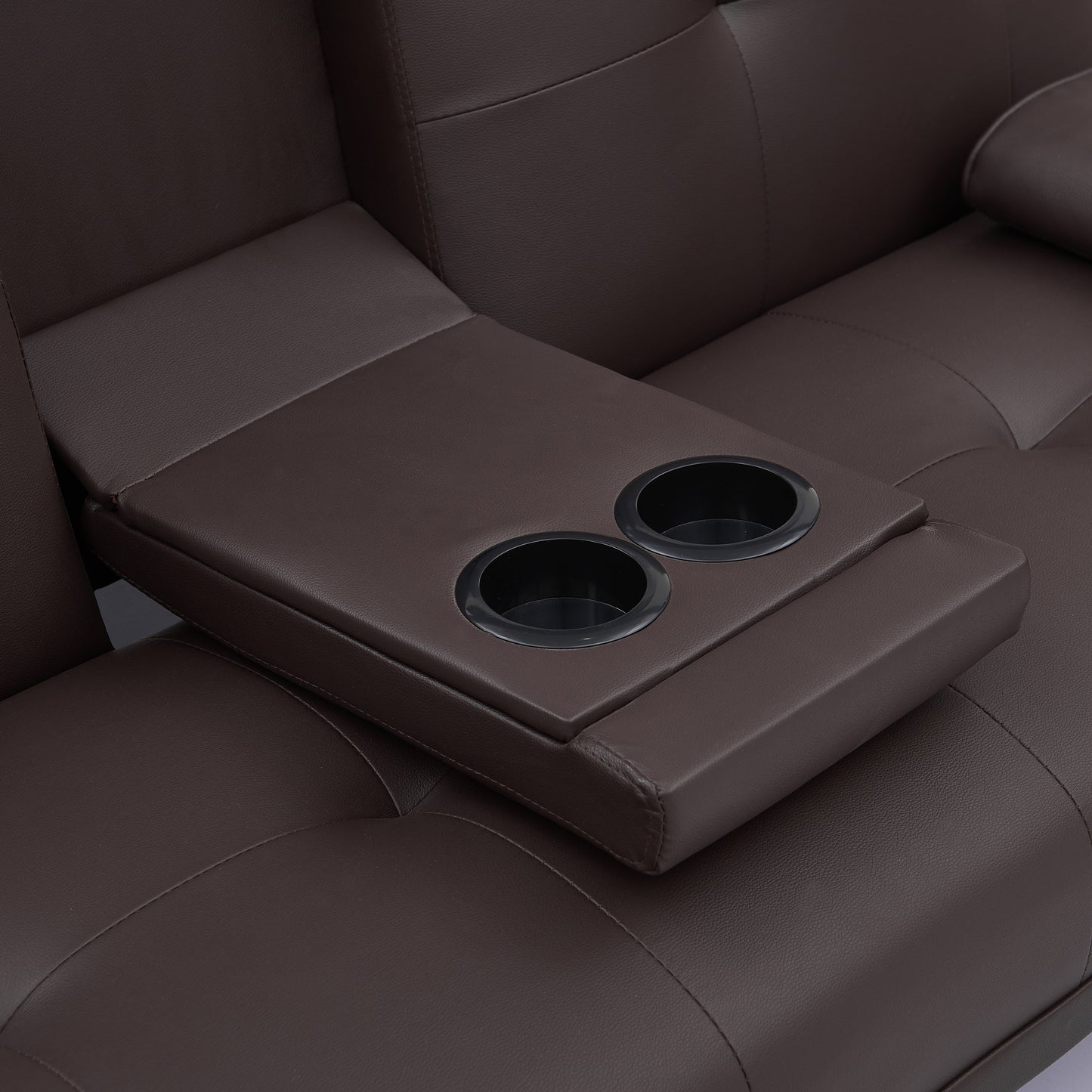 Divano letto pieghevole multifunzionale doppio in PU da 67 pollici con tavolino da caffè