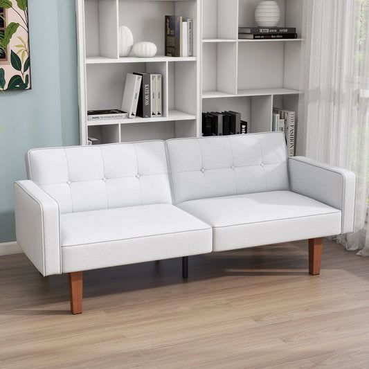 Divano letto trasformabile da 68 pollici con schienale regolabile trapuntato, 5 colori opzionali - 22,44 P x 68,11 L x 28,74 A