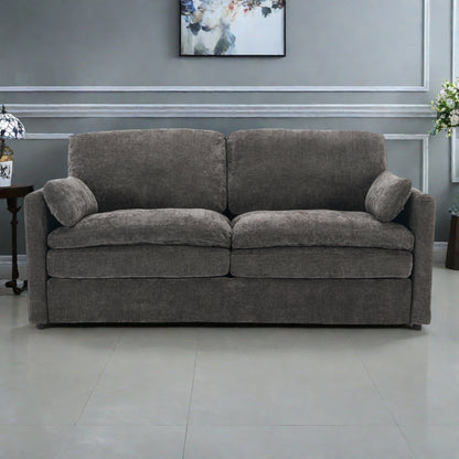 Divano 68.1 in ciniglia a 2 posti con cuscini a doppio strato per soggiorno