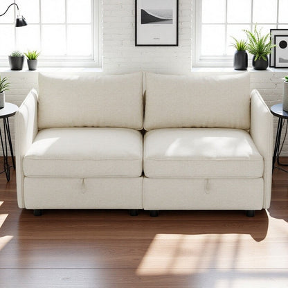 Divano a due posti in ciniglia di metà secolo, con vano portaoggetti nascosto e capacità di 250 libbre