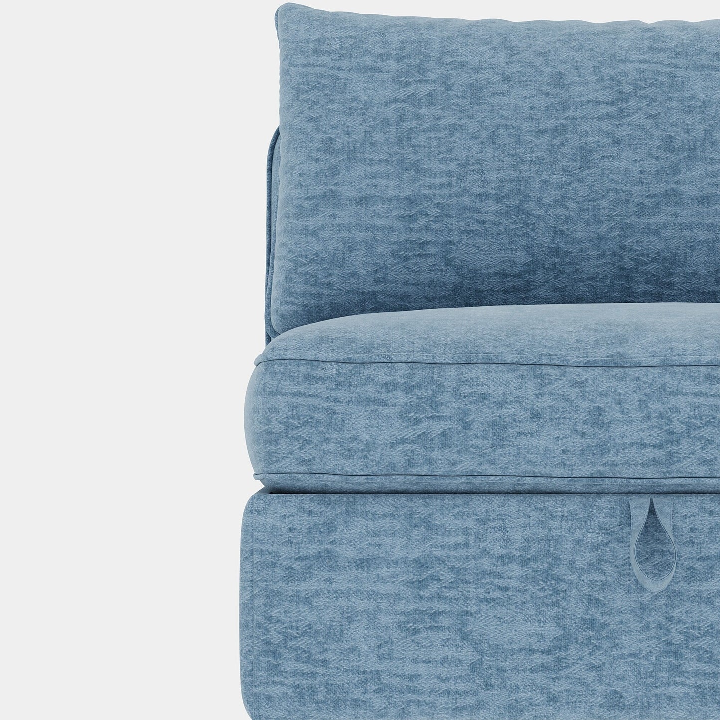 Divano a due posti in ciniglia di metà secolo, con vano portaoggetti nascosto e capacità di 250 libbre