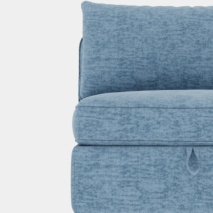 Divano a due posti in ciniglia di metà secolo, con vano portaoggetti nascosto e capacità di 250 libbre