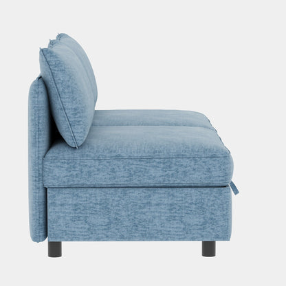 Divano a due posti in ciniglia di metà secolo, con vano portaoggetti nascosto e capacità di 250 libbre