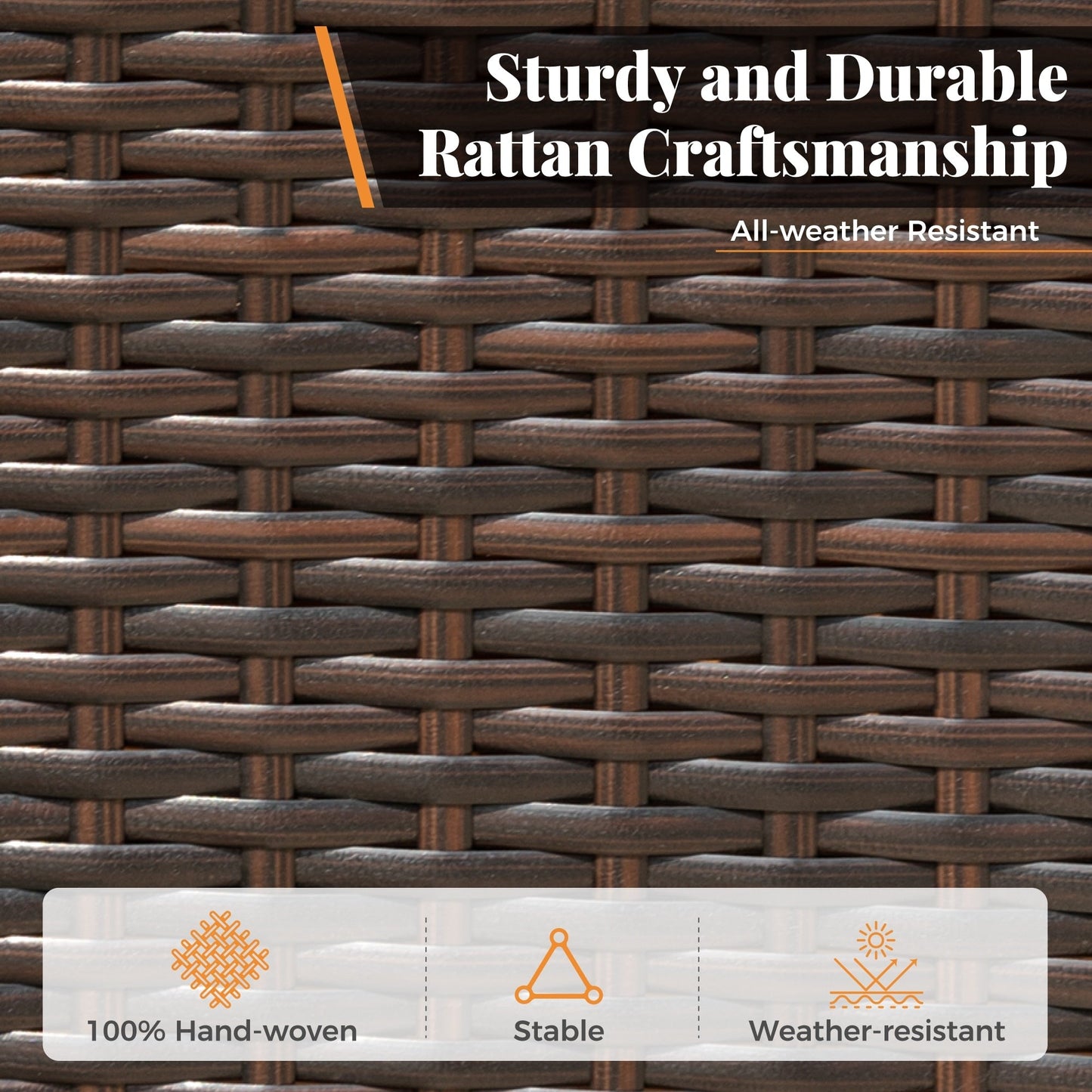 Set da pranzo per patio 7/9, tavolo da pranzo rettangolare espandibile per esterni con sedie in rattan