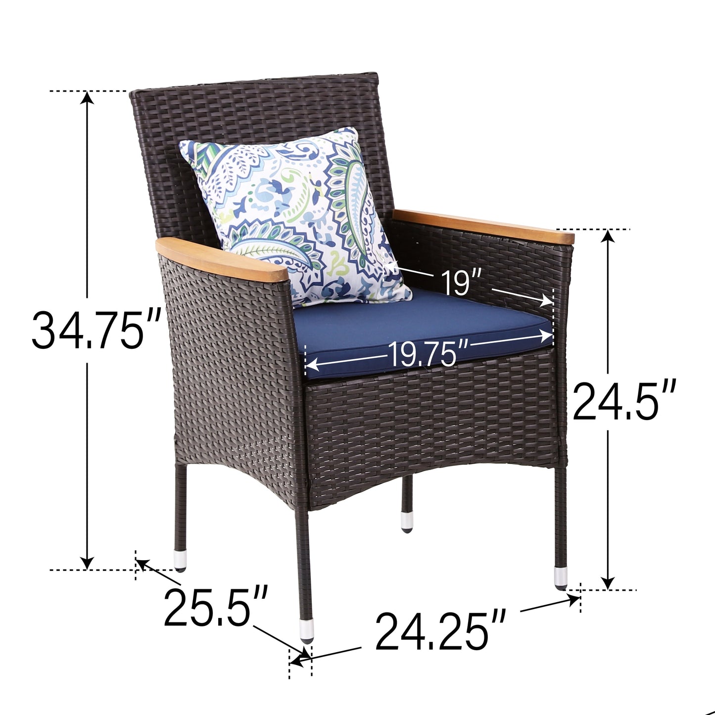 Set da pranzo per patio 7/9, tavolo da pranzo rettangolare espandibile per esterni con sedie in rattan