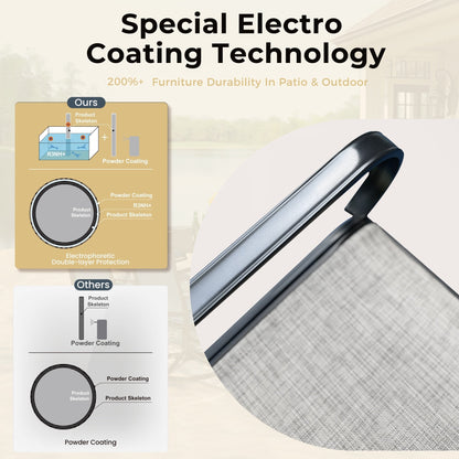 MAISON ARTS Set di mobili da pranzo per patio da 7/9 pezzi con sedie girevoli e 1 tavolo da pranzo rettangolare espandibile per esterni