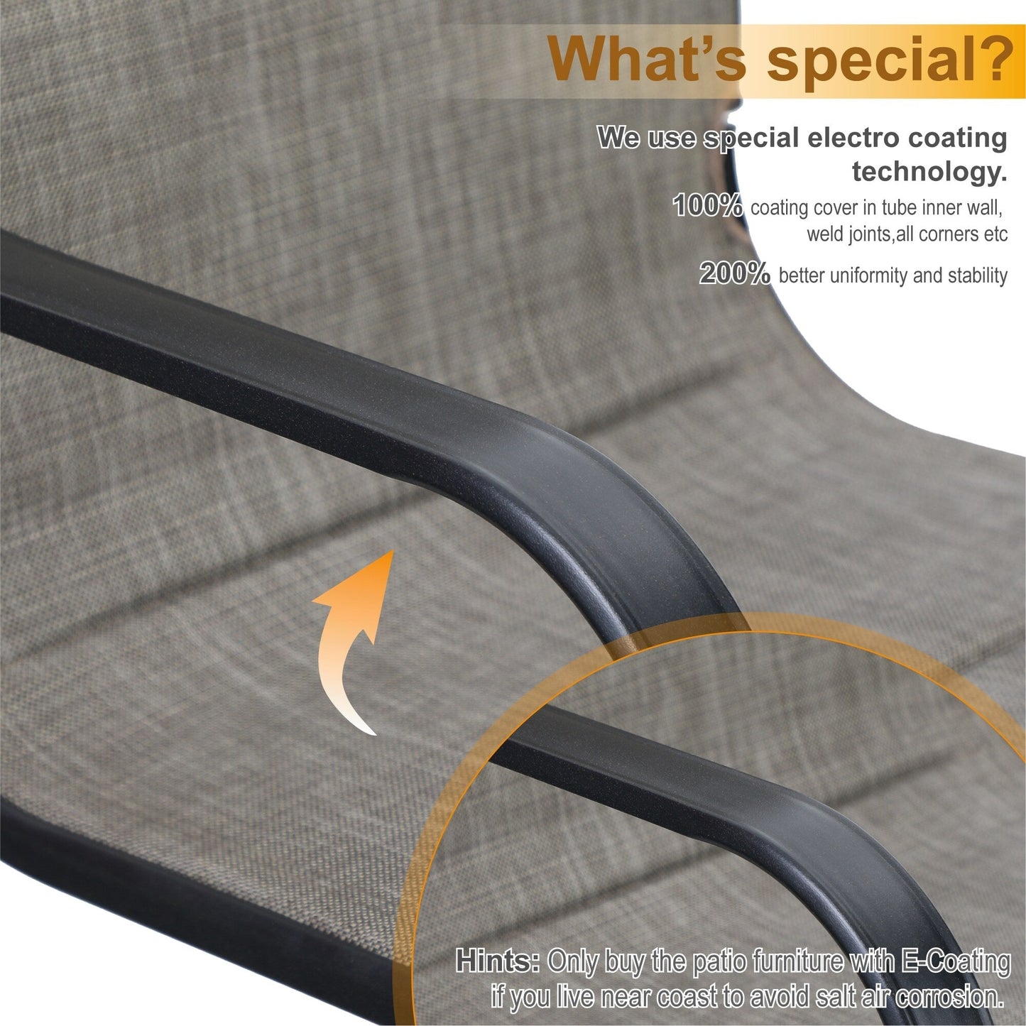 Set da pranzo per patio da 7/9 pezzi, tavolo da pranzo rettangolare espandibile per esterni con sedie a dondolo C Spring