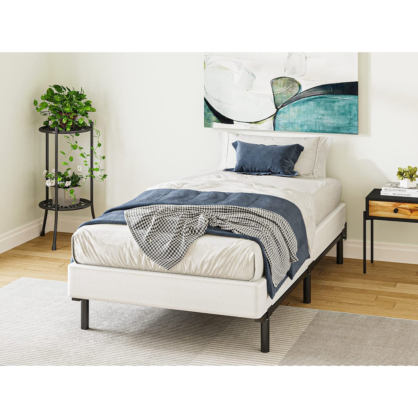 FSCHOS Rete a molle in metallo da 7 pollici, base per materasso Basics, senza gambe