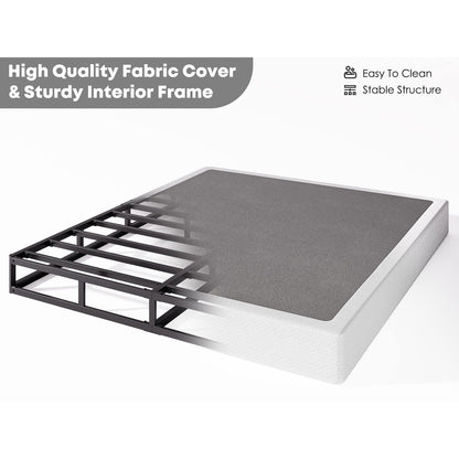 FSCHOS Rete a molle in metallo da 7 pollici, base per materasso Basics, senza gambe