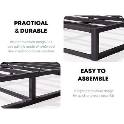 FSCHOS Rete a molle in metallo da 7 pollici, base per materasso Basics, senza gambe