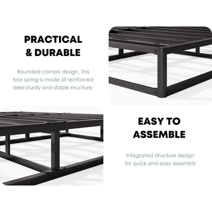 FSCHOS Rete a molle in metallo da 7 pollici, base per materasso Basics, senza gambe