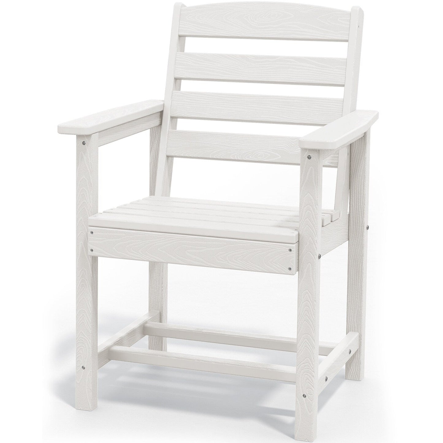 Set da pranzo per esterni in HDPE da 7 pezzi con foro per ombrellone - 1 tavolo e 6 sedie