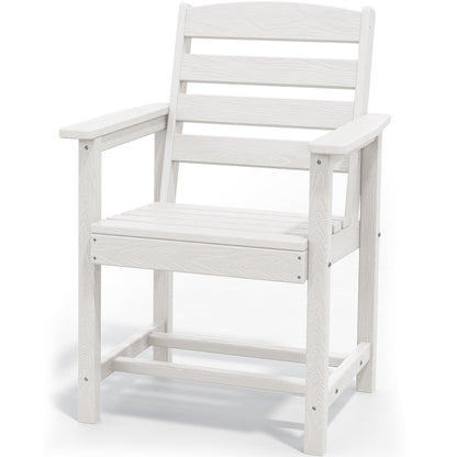 Set da pranzo per esterni in HDPE da 7 pezzi con foro per ombrellone - 1 tavolo e 6 sedie