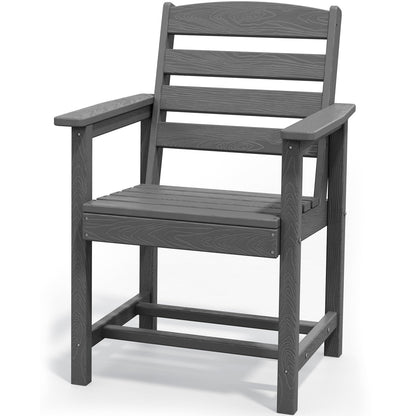 Set da pranzo per esterni in HDPE da 7 pezzi con foro per ombrellone - 1 tavolo e 6 sedie