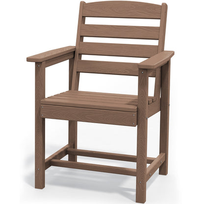 Set da pranzo per esterni in HDPE da 7 pezzi con foro per ombrellone - 1 tavolo e 6 sedie