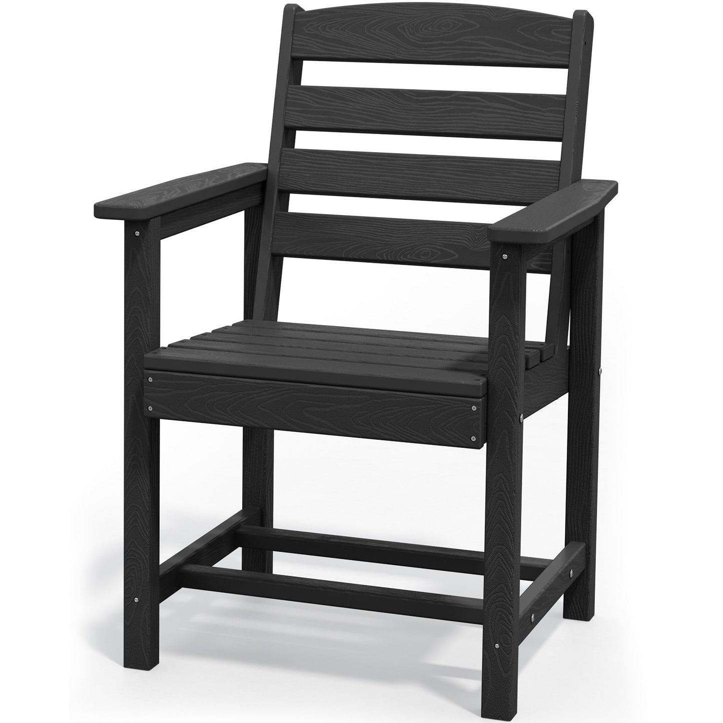 Set da pranzo per esterni in HDPE da 7 pezzi con foro per ombrellone - 1 tavolo e 6 sedie