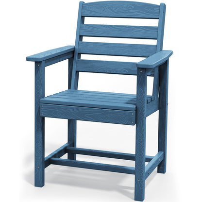 Set da pranzo per esterni in HDPE da 7 pezzi con foro per ombrellone - 1 tavolo e 6 sedie