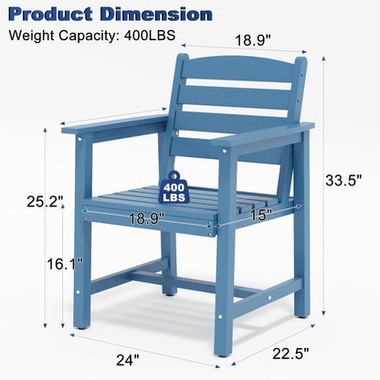 Set da pranzo per esterni in HDPE da 7 pezzi