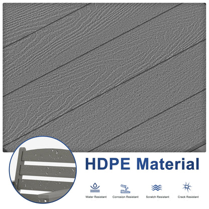 Set da pranzo per esterni in HDPE da 7 pezzi