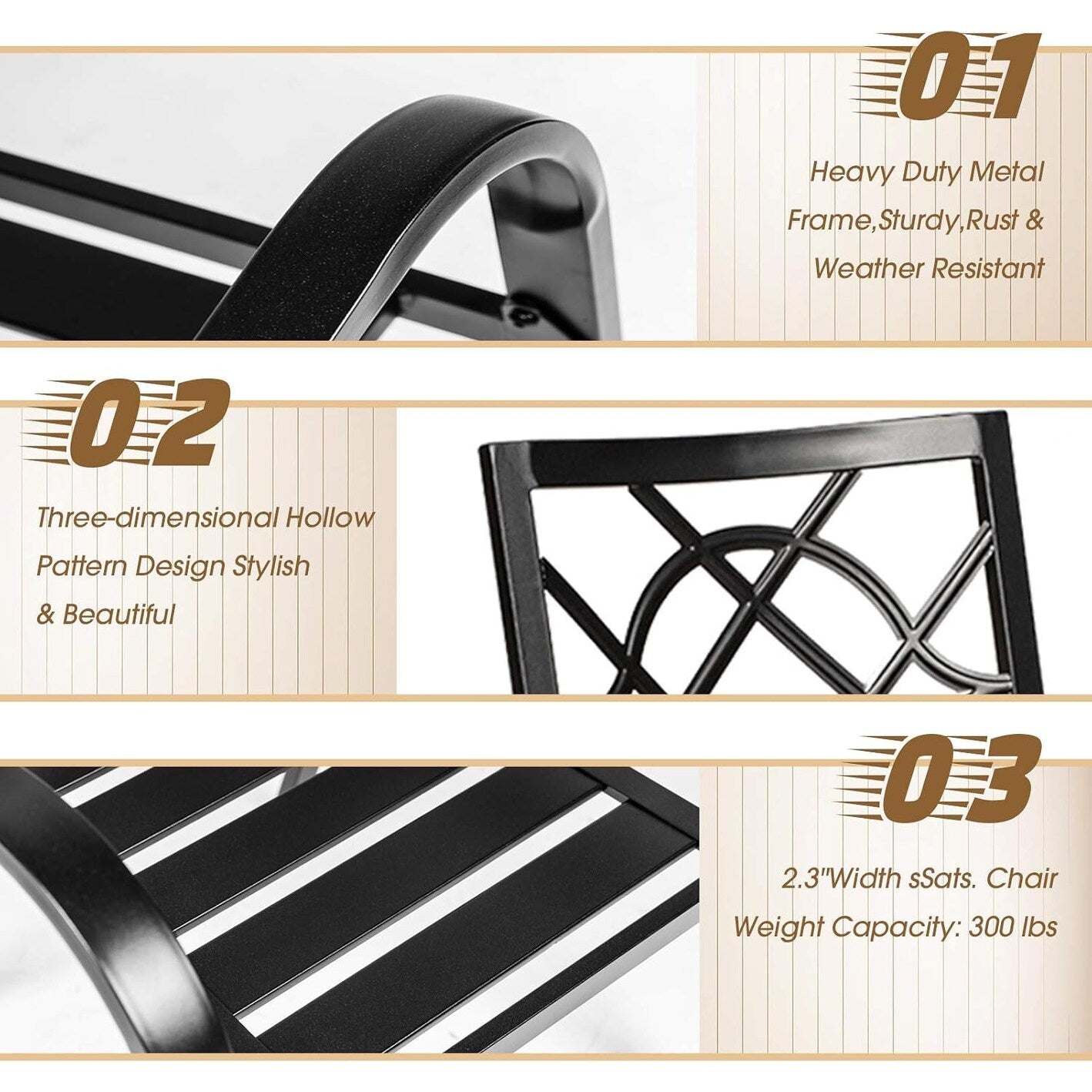 Set da pranzo per esterno da 7 pezzi, 6 sedie da pranzo impilabili e 1 tavolo rettangolare a doghe con foro per ombrellone da 1,57