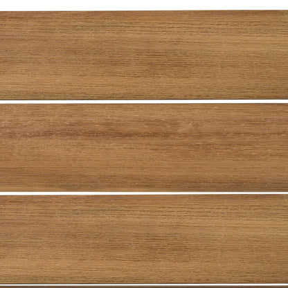 Set da 7 sedie da pranzo per esterni, tavolo da pranzo casual in legno con foro per ombrellone e 6 sedie con cuscini rimovibili