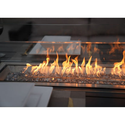 Set divano da esterno da 7 pezzi con braciere in alluminio