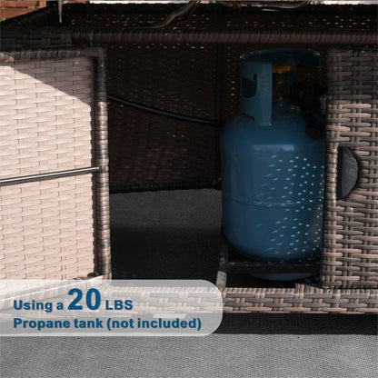 Set divano da esterno da 7 pezzi con braciere in alluminio