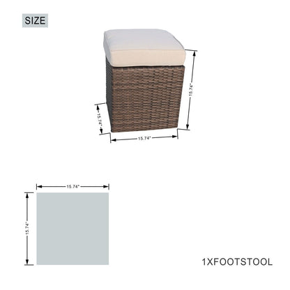 Set divano da esterno da 7 pezzi con braciere in alluminio