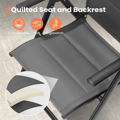 Set di mobili da pranzo per patio da 7 pezzi con sedie da pranzo pieghevoli regolabili e 1 tavolo da pranzo espandibile