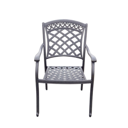 Set da pranzo per patio da 7 pezzi, tavolo da pranzo rotondo da 53 pollici