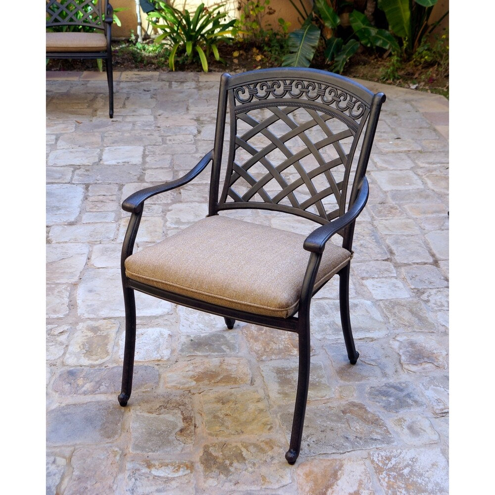 Set da pranzo per patio da 7 pezzi, tavolo da pranzo rotondo da 60 pollici