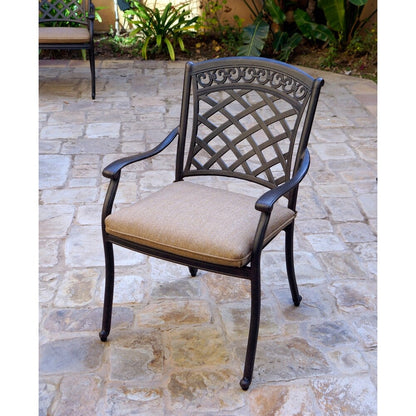 Set da pranzo per patio da 7 pezzi, tavolo da pranzo rotondo da 60 pollici