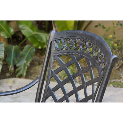 Set da pranzo per patio da 7 pezzi, tavolo da pranzo rotondo da 60 pollici