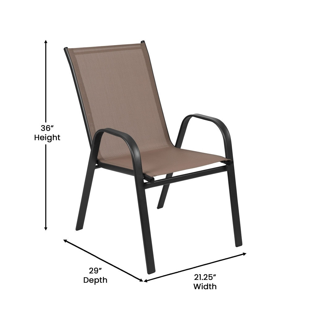 Set da pranzo da giardino con tavolo e sedie da 7 pezzi, tavolo in vetro e 6 sedie