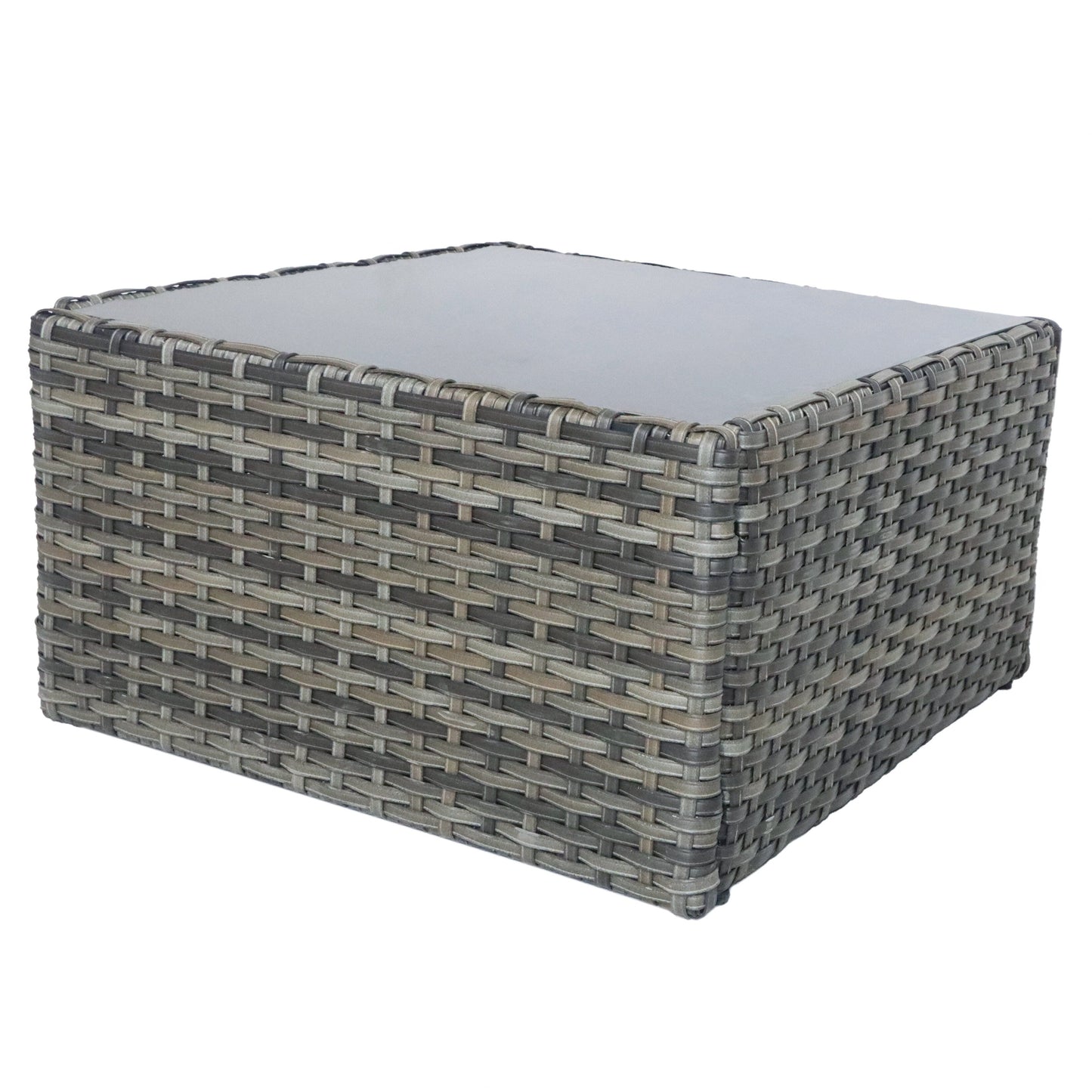 Set da 7 pezzi in vimini per patio, divano componibile in rattan con cuscini