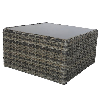 Set da 7 pezzi in vimini per patio, divano componibile in rattan con cuscini