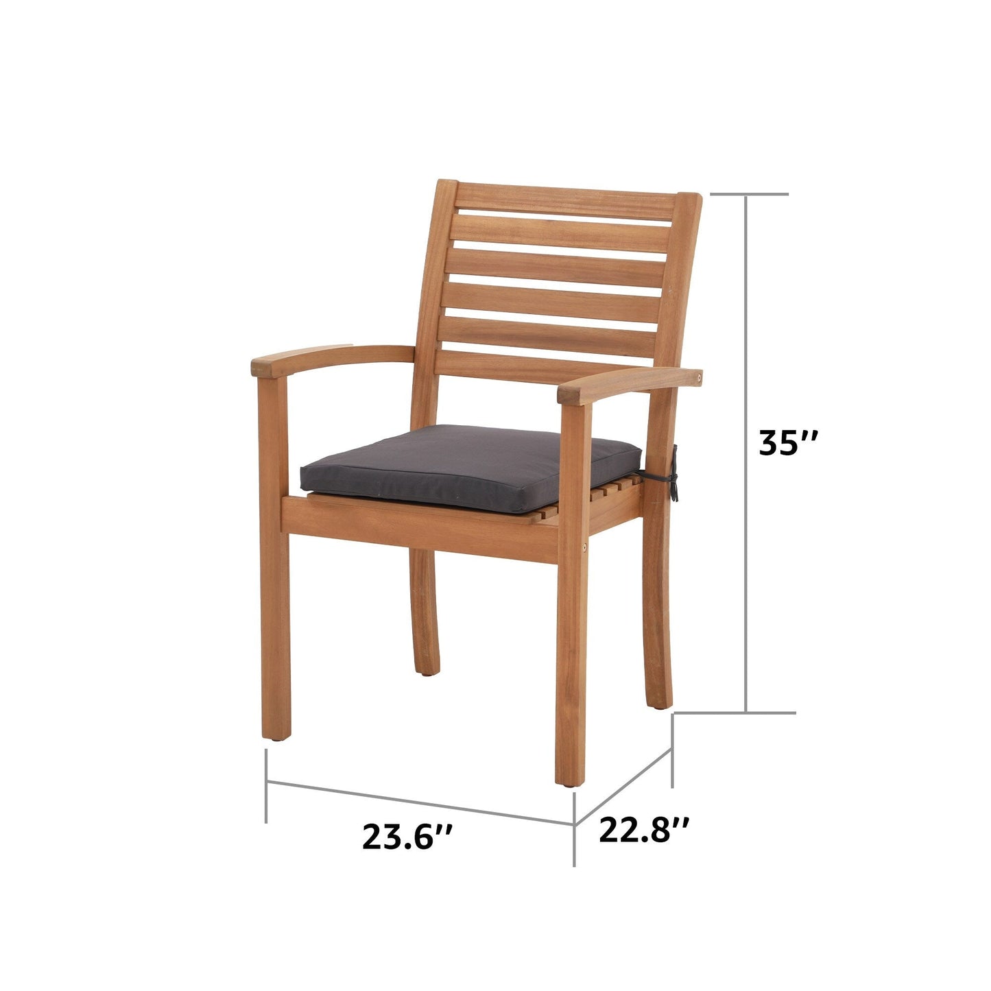 Set da pranzo da esterno in legno di acacia da 7 pezzi