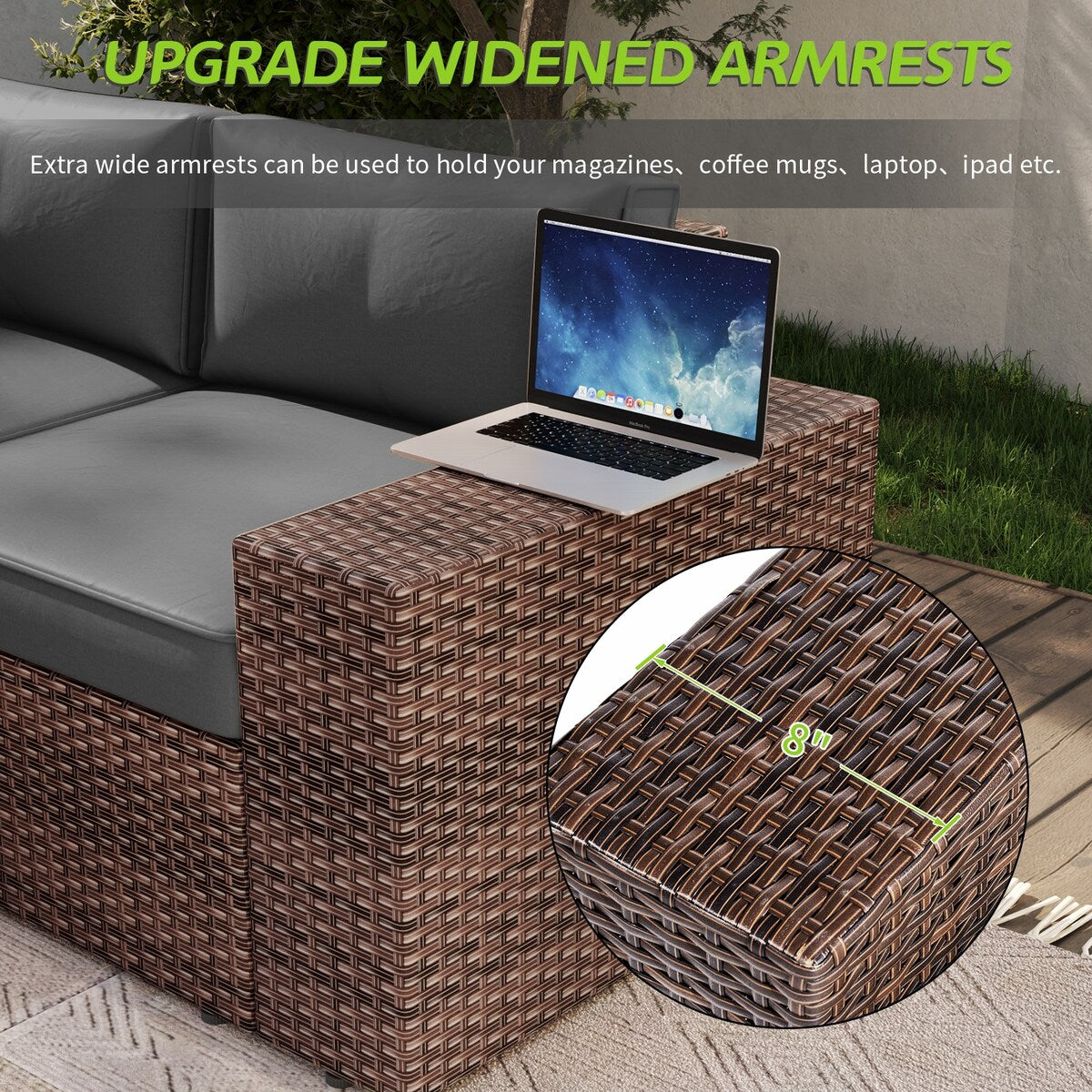 Set di mobili da giardino da 7 pezzi