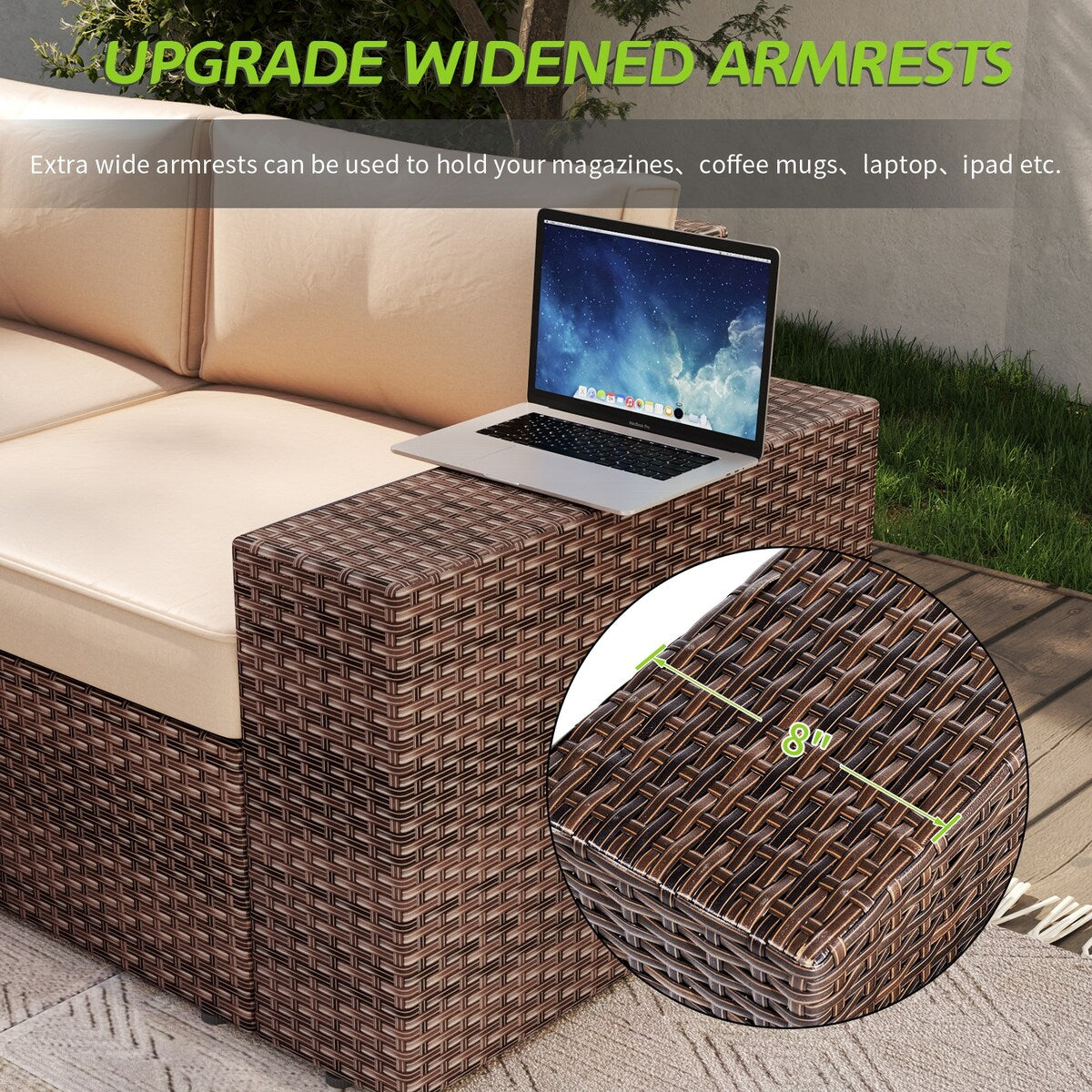 Set di mobili da giardino da 7 pezzi