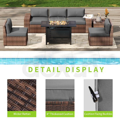 Set di mobili da giardino da 7 pezzi