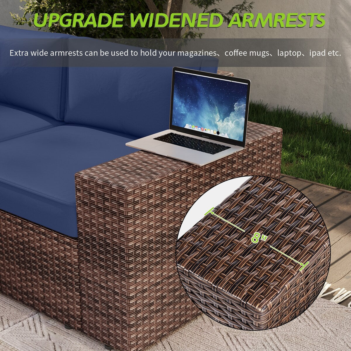 Set di mobili da giardino da 7 pezzi