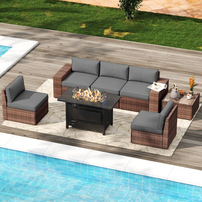 Set di mobili da giardino da 7 pezzi