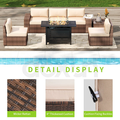 Set di mobili da giardino da 7 pezzi