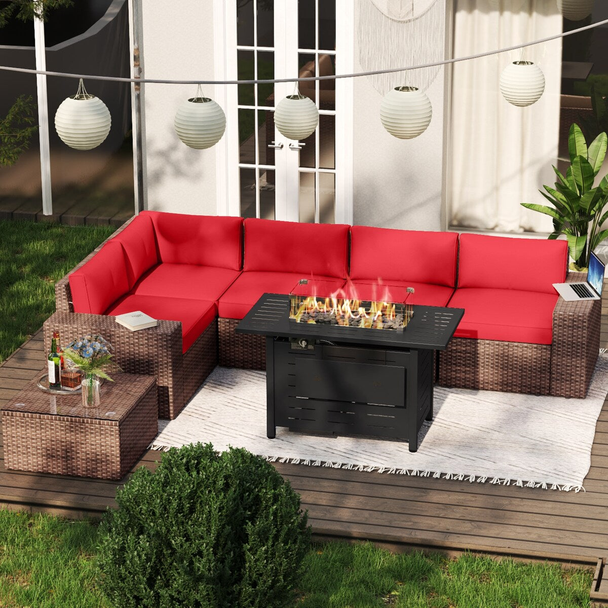 Set di mobili da giardino da 7 pezzi