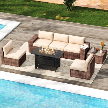 Set di mobili da giardino da 7 pezzi