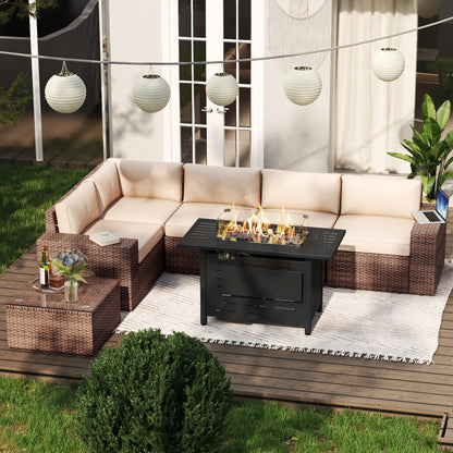 Set di mobili da giardino da 7 pezzi