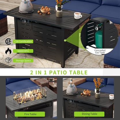 Set di mobili da giardino da 7 pezzi