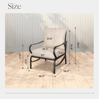 Set da conversazione per patio esterno a 7 posti, divano da esterno con pouf