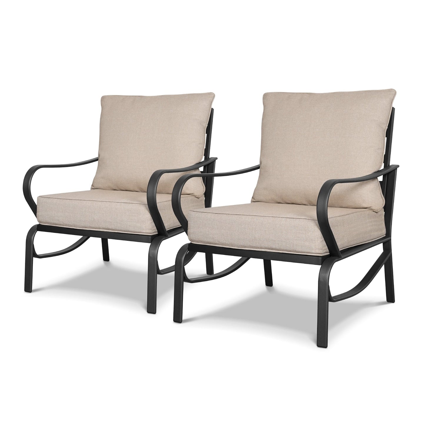 Set da conversazione per patio esterno a 7 posti, divano da esterno con pouf