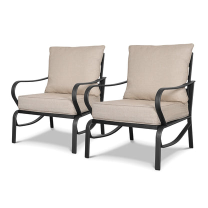 Set da conversazione per patio esterno a 7 posti, divano da esterno con pouf